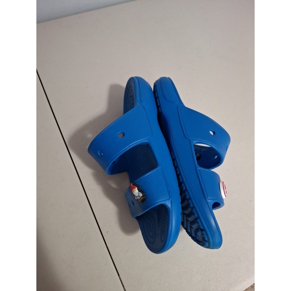 CROCS Classic Unisex Shoes Blue Comfort 2 Strap Slide Sandals Men 6 Women 8 - Picture 3 of 8